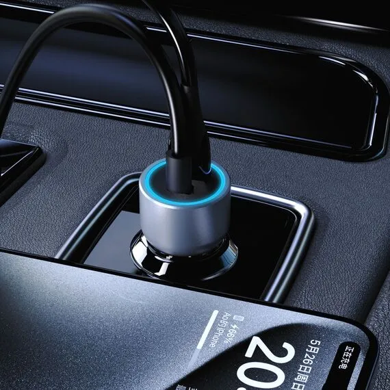 Dudao R4T 25W USB-A / USB-C Car Charger - Gray