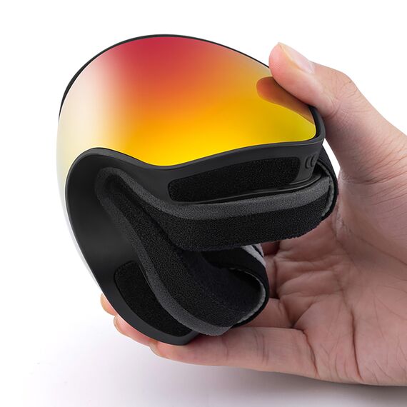 Qunature Black Ski Goggles Kids (Size M/L) - Black