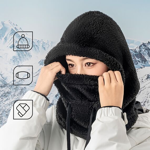 Qunature Arctic Velvet Ski Balaclava Size L - Black