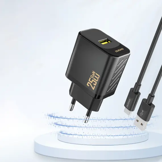Dudao A27S 25W GaN USB-A Charger - Black
