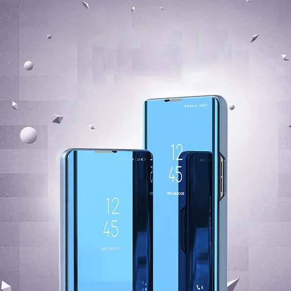 Clear View Case for Samsung Galaxy S25 Ultra Flip Cover - Blue