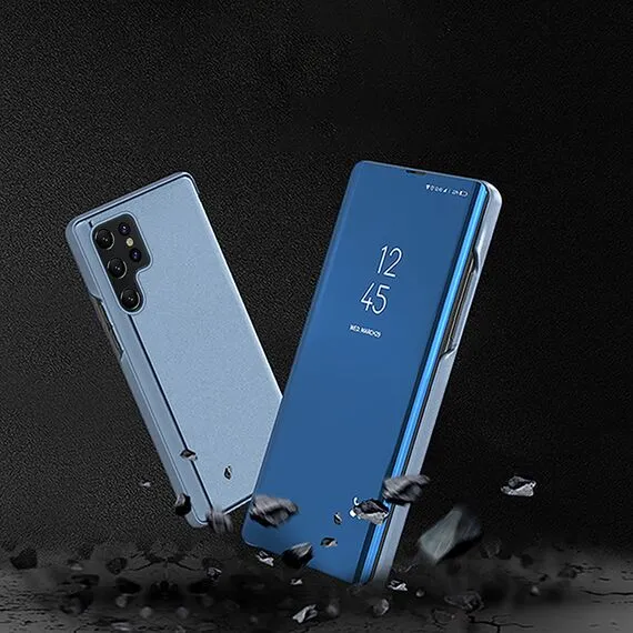 Clear View Case for Samsung Galaxy S25 Ultra Flip Cover - Blue