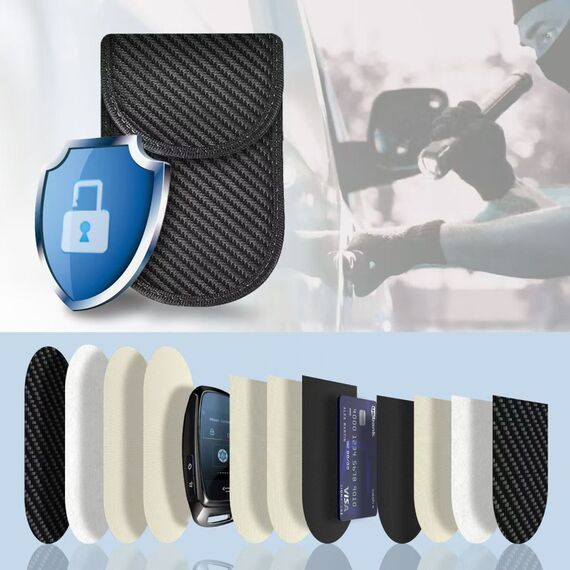 Tech-Protect KLR100 RFID Blocking Car Key Case - Black - Carbon