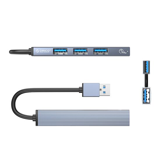 Orico AH-A13 USB-A Hub Docking Station 1x USB-A 3.0 + 3x USB-A 2.0 - Gray