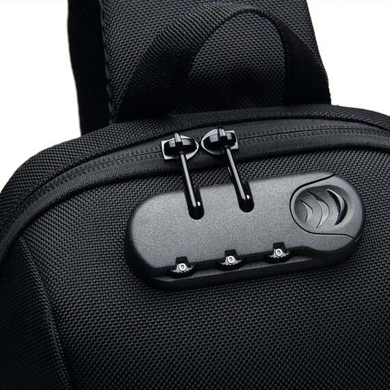 Wozinsky Premium Single Shoulder Anti-Theft City Backpack with Organizer and USB - Black