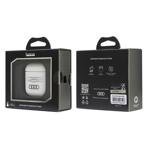 Audi IML Geometric Pattern Case for AirPods 1 / 2 - White
