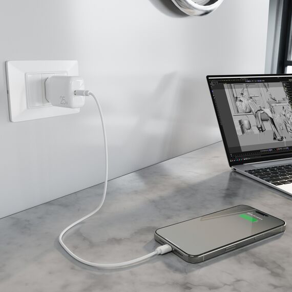 Puro Daily Prolite 25W USB-C Power Delivery Charger - White