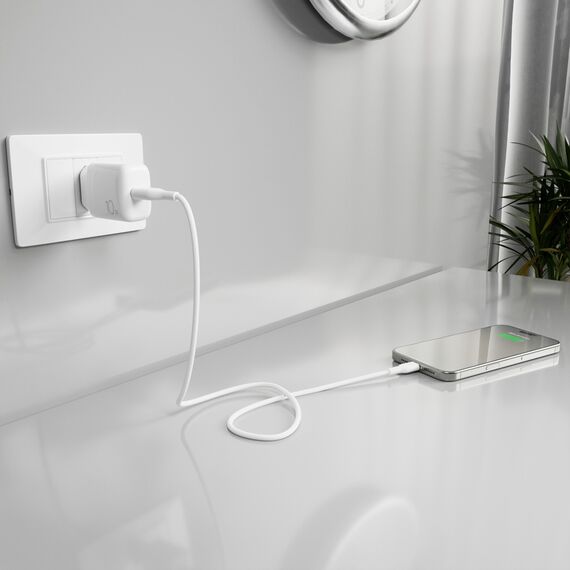 Puro PROLITE 10W USB-A wall charger + USB-A - USB-C cable 1.2m - white
