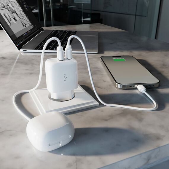 Puro PROLITE 10W 2x USB-A Wall Charger - White