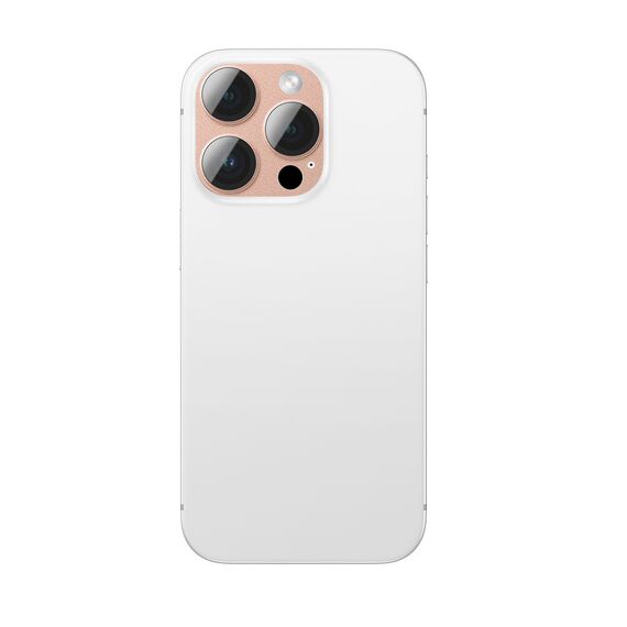 AmazingThing Aviation-Grade Alloy Tempered Glass Lens for iPhone 16 Pro / 16 Pro Max Camera Lens - Rose Gold