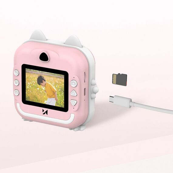 Wozinsky WDT-01 Thermal Printer Camera for Kids - Pink