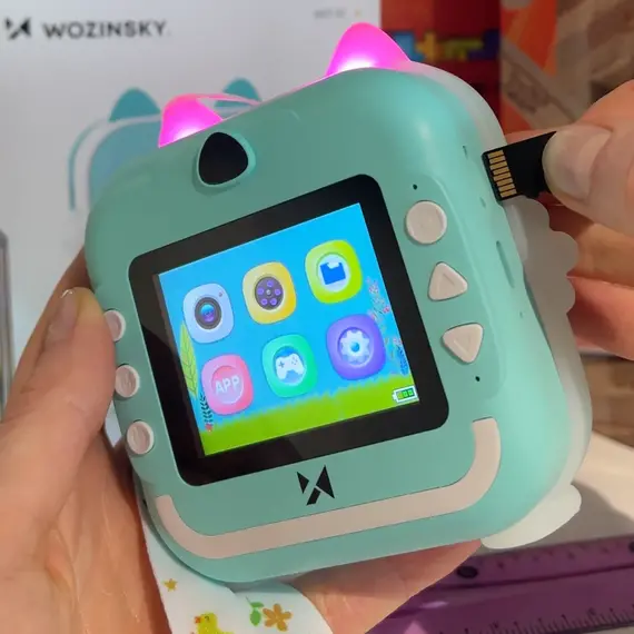Wozinsky WDT-02 Thermal Printer Camera for Kids - Blue