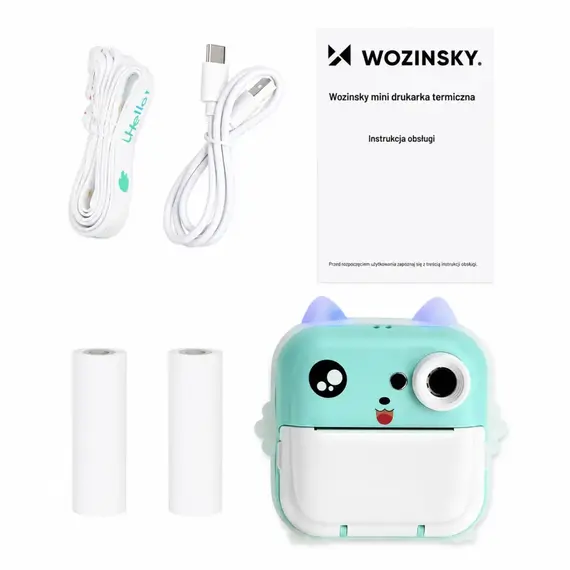 Wozinsky WDT-02 Thermal Printer Camera for Kids - Blue