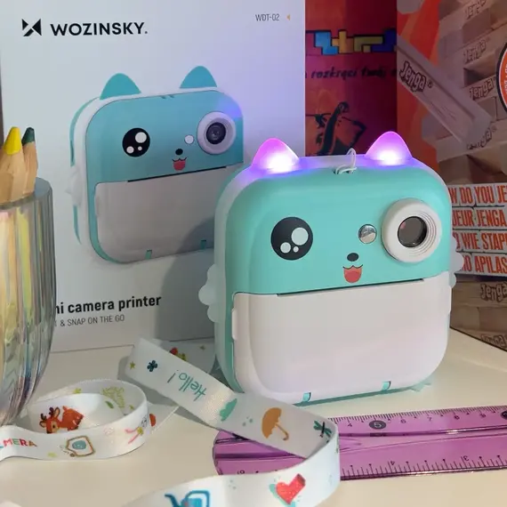Wozinsky WDT-02 Thermal Printer Camera for Kids - Blue