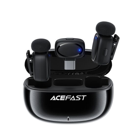 Acefast R2 Wireless Lavalier Microphones - Black