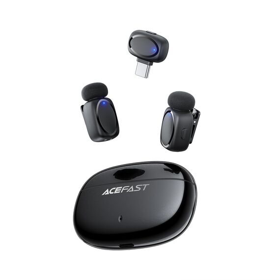 Acefast R2 Wireless Lavalier Microphones - Black