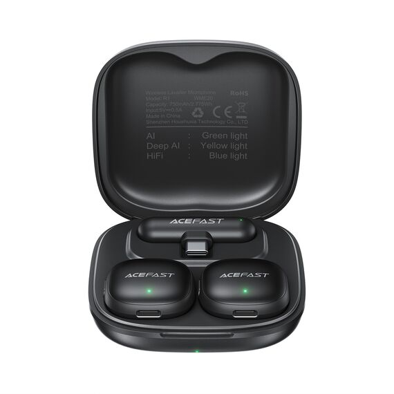 Acefast R1 Wireless Lavalier Microphones 2 pcs - Black