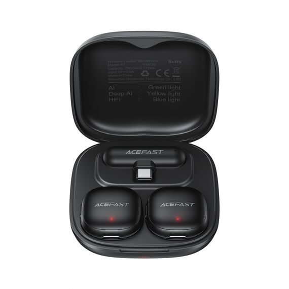 Acefast R1 Wireless Lavalier Microphones 2 pcs - Black
