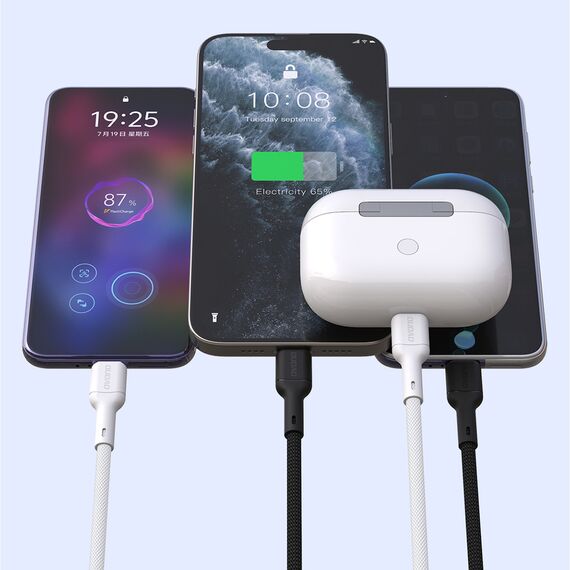 Dudao L9X 30W USB-C - Lightning Cable 1m - Black
