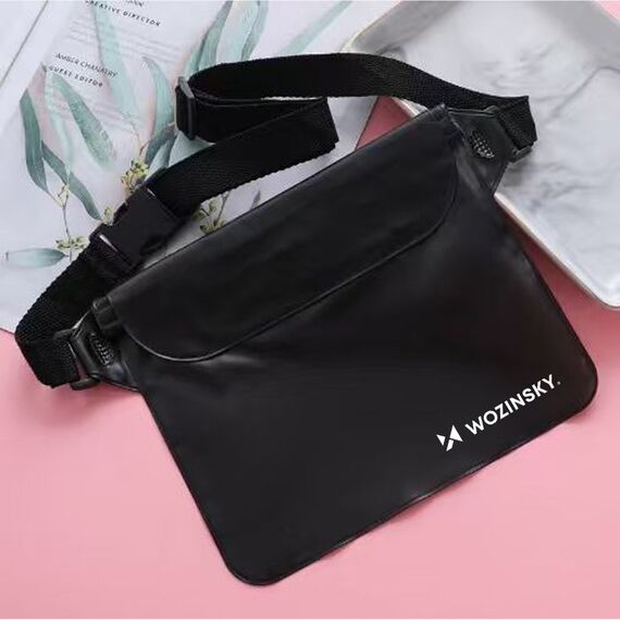 Wozinsky WWS-01 Waterproof PVC Waist Bag - Black