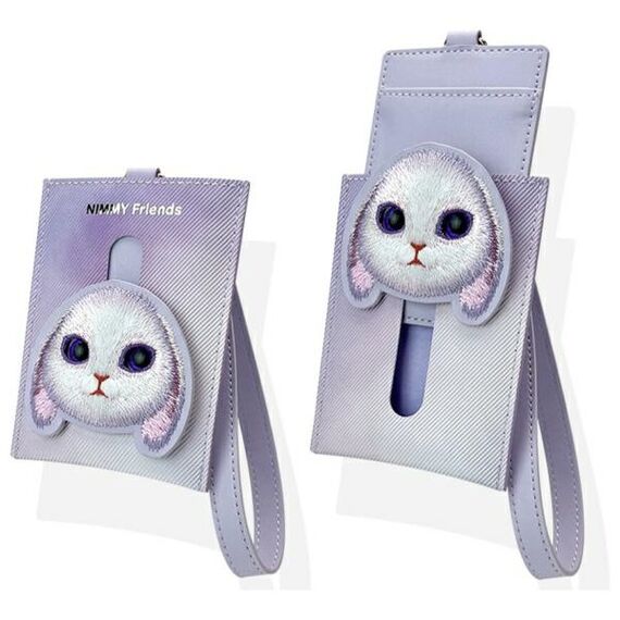 Nimmy Big Eyed Pet 2.0 Rabbit Wallet Card Holder - Purple