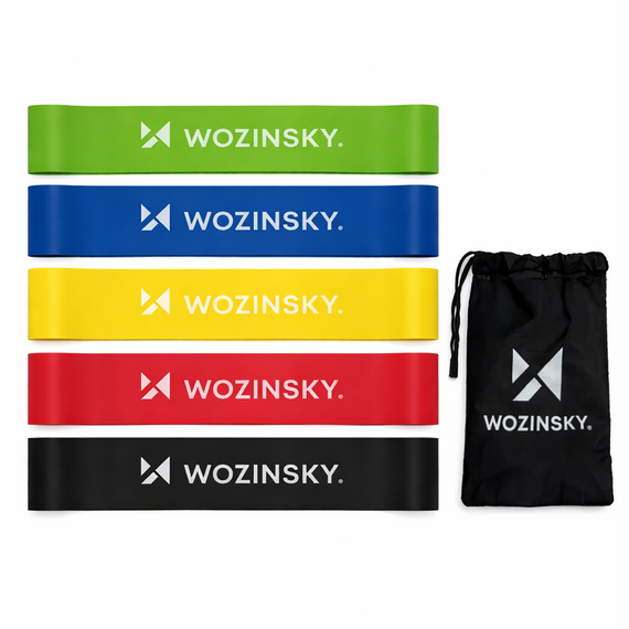 Mini resistance bands Wozinsky WGO-5 activation bands made of latex - 5 pcs.