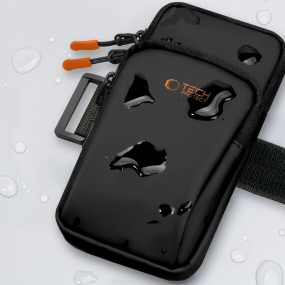 Tech-Protect M7 Universal Sport Armband Case - Black and Orange