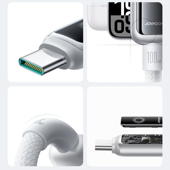 Joyroom S-A55 StarFlight 100W USB-C - USB-C Cable 1.2m - White