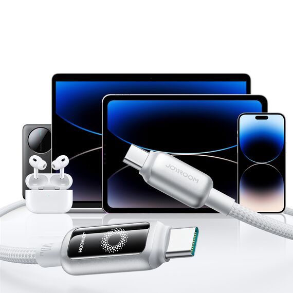 Joyroom S-A55 StarFlight 100W USB-C - USB-C Cable 1.2m - White