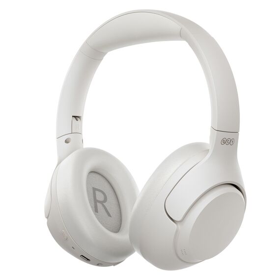 QCY H3 Over-Ear Headphones with ANC Bluetooth 5.4 Hi-Res Audio - White