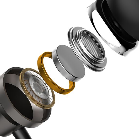 Dudao X10PRO in-ear headphones, wired, 3.5mm mini jack - black