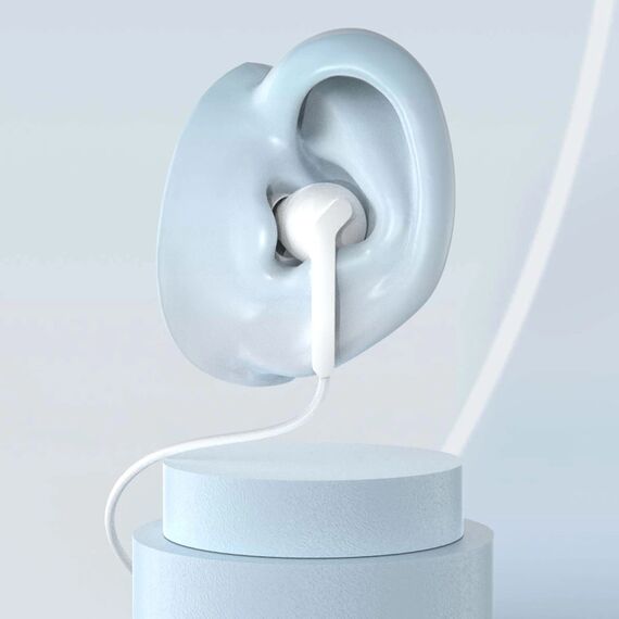 Dudao X3 in-ear headphones, wired, 3.5mm minijack - white