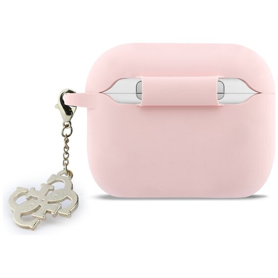 Guess Silicone 4G Charm Case for AirPods Pro 3 Pink