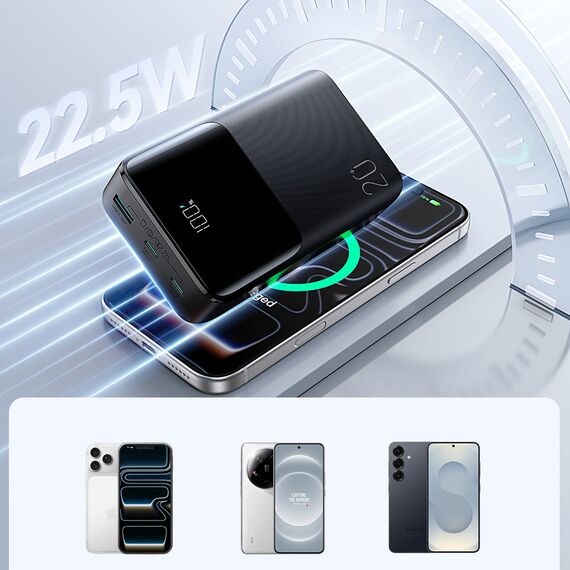 Joyroom JR-QP192 Star Series Mini 20000mAh 22.5W Powerbank with Digital Display - Black