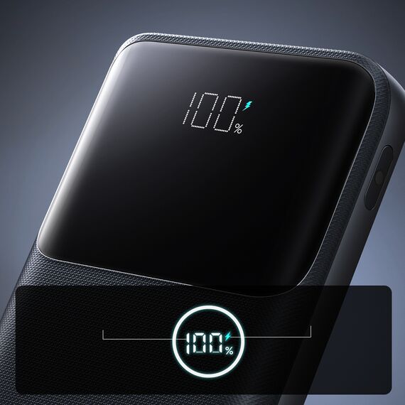 Joyroom JR-QP191 Star Series Mini 10000mAh 22.5W Powerbank with Digital Display - Black
