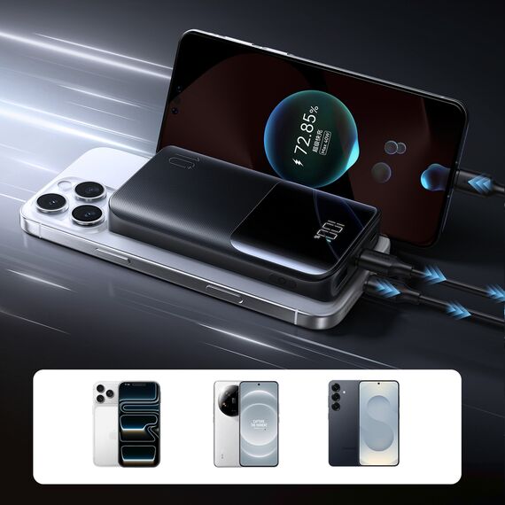 Joyroom JR-QP191 Star Series Mini 10000mAh 22.5W Powerbank with Digital Display - Black