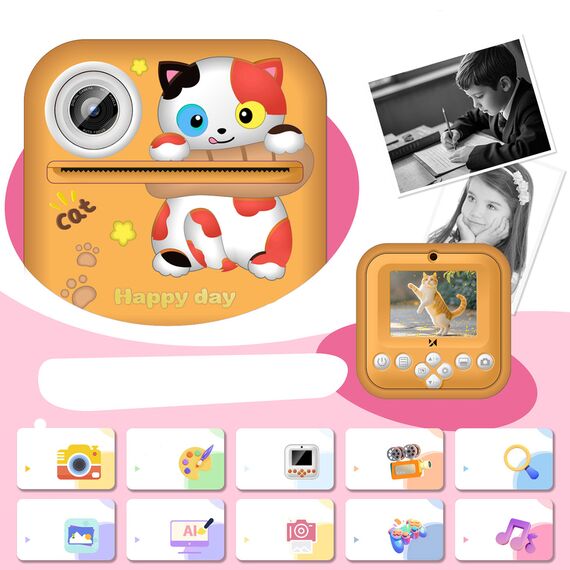 Wozinsky WDT-05 Thermal Printer Camera for Kids - Orange