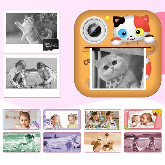 Wozinsky WDT-05 Thermal Printer Camera for Kids - Orange