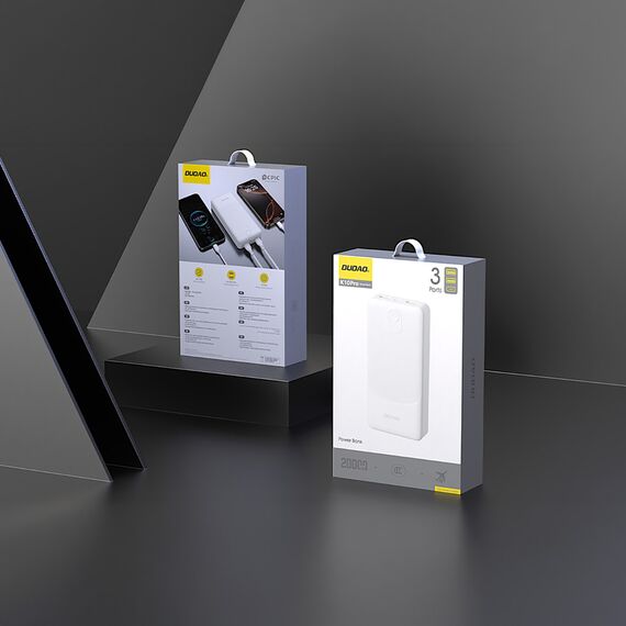 Dudao K10Pro Power Bank 2.4A 20000mAh 2 x USB-A - White