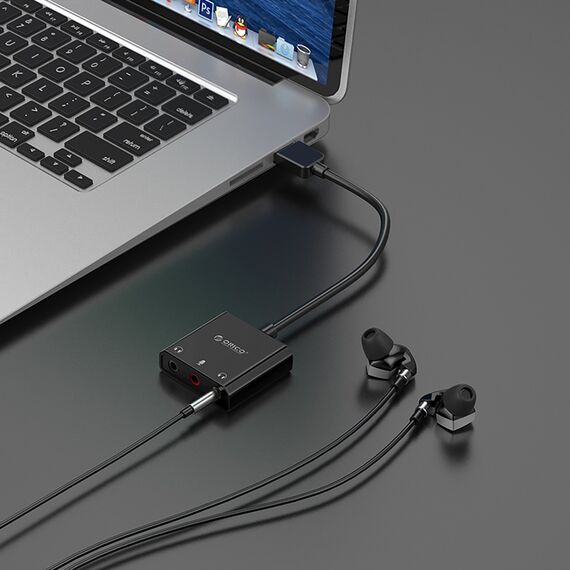 Orico SKT3 USB-A External Sound Card - Black