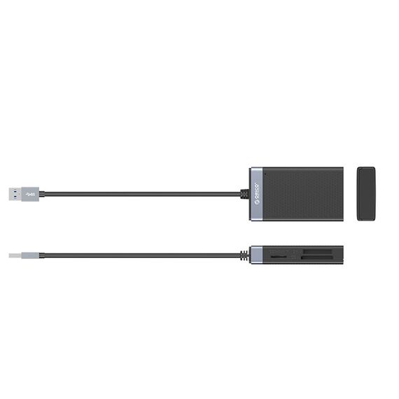 Orico CL4D-A3 USB-A 3.0 SD microSD CF MS 5 Gb/s Memory Card Reader - Black and Silver