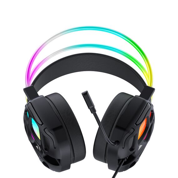 Wozinsky WSG-1118 Wired Gaming Headphones with Microphone and RGB Backlight - Black