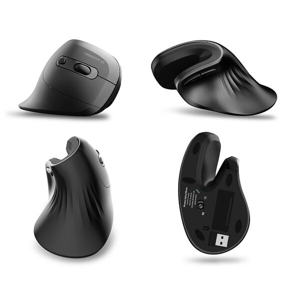 Wozinsky WWM-1076 Wireless Vertical Ergonomic Mouse 3600 DPI - Black