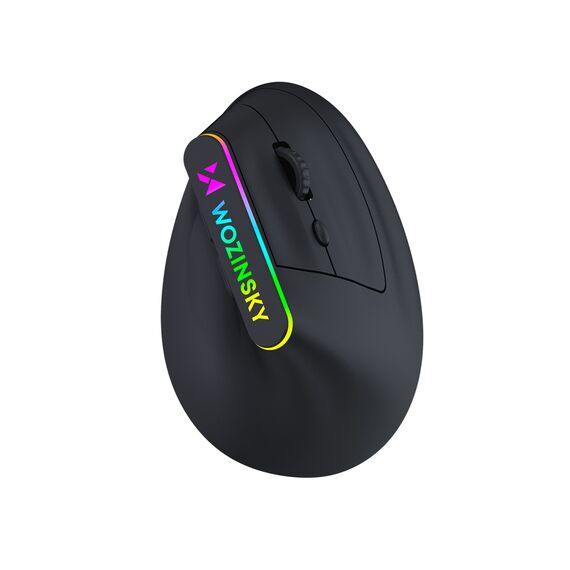 Wozinsky WMG-1164 Wireless Vertical Ergonomic Gaming Mouse 3600 DPI with RGB Backlight - Black