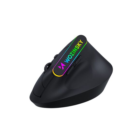 Wozinsky WMG-1164 Wireless Vertical Ergonomic Gaming Mouse 3600 DPI with RGB Backlight - Black
