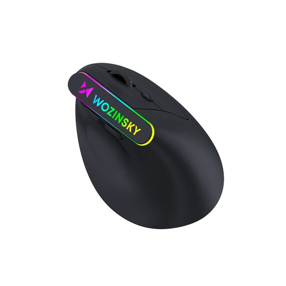 Wozinsky WMG-1164 Wireless Vertical Ergonomic Gaming Mouse 3600 DPI with RGB Backlight - Black