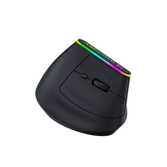 Wozinsky WMG-1164 Wireless Vertical Ergonomic Gaming Mouse 3600 DPI with RGB Backlight - Black