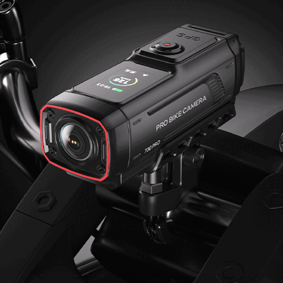 AKEEYO 730Pro 4K Handlebar Video Recorder Sports Camera for Bikes and Motorcycles - Black