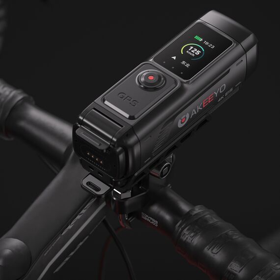 AKEEYO 730Pro 4K Handlebar Video Recorder Sports Camera for Bikes and Motorcycles - Black