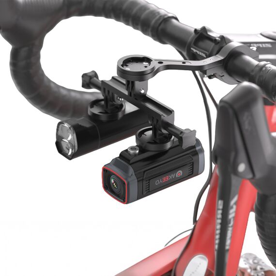 AKEEYO Camera Mount with Headlight - Black
